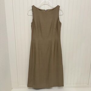 Luciano Barbera Tan Knee Length Dress 42